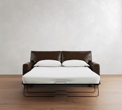 PB Comfort Modern Square Arm Leather Sleeper Sofa (58"&ndash;81")