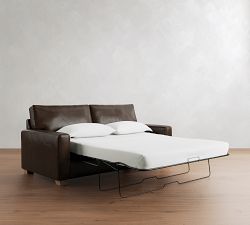 PB Comfort Modern Square Arm Leather Sleeper Sofa (58"&ndash;81")