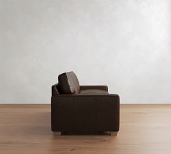 PB Comfort Modern Square Arm Leather Sleeper Sofa (58"&ndash;81")