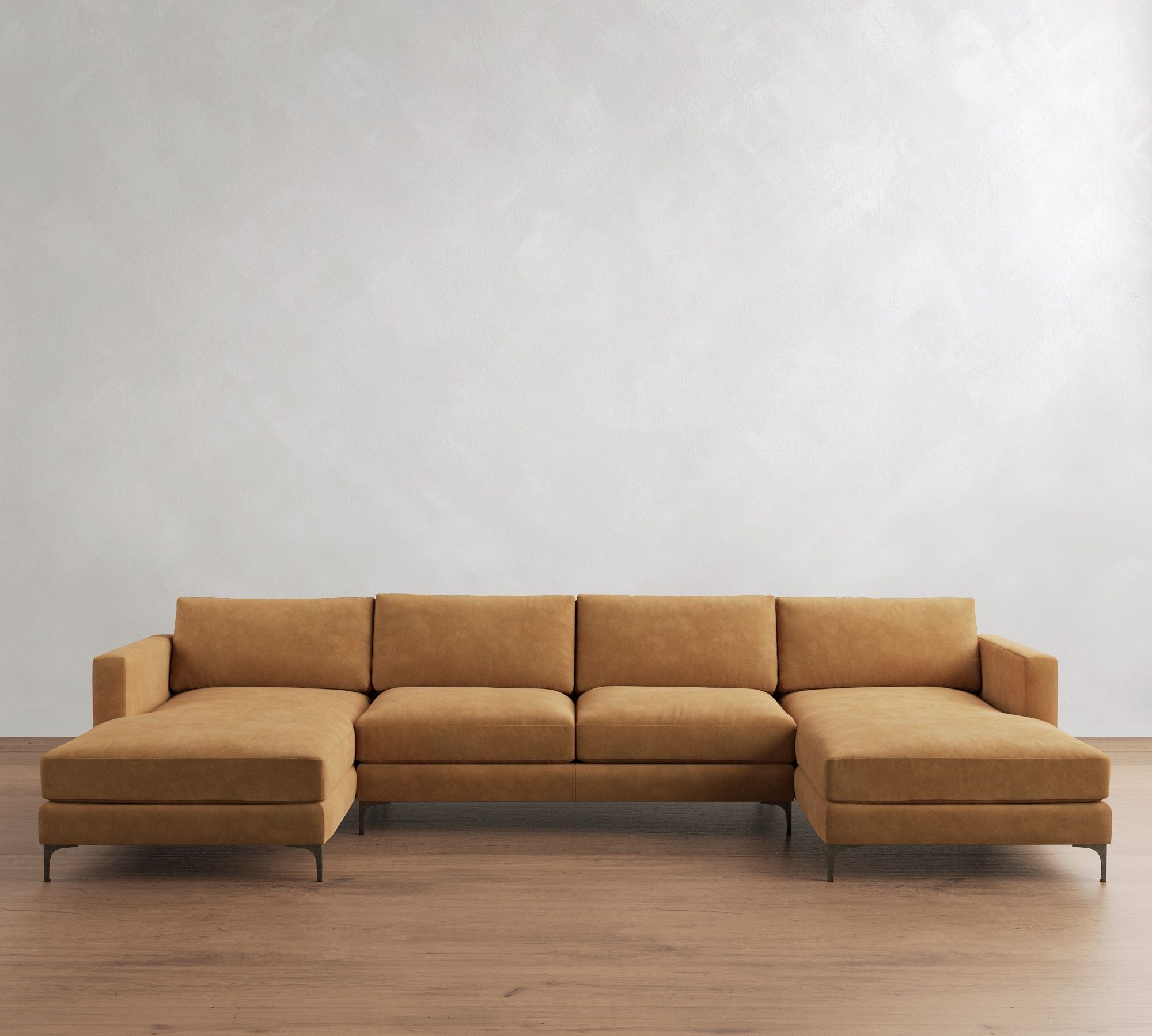 Jake Leather Double Chaise Sectional (145"&ndash;164") - thumbnail 10