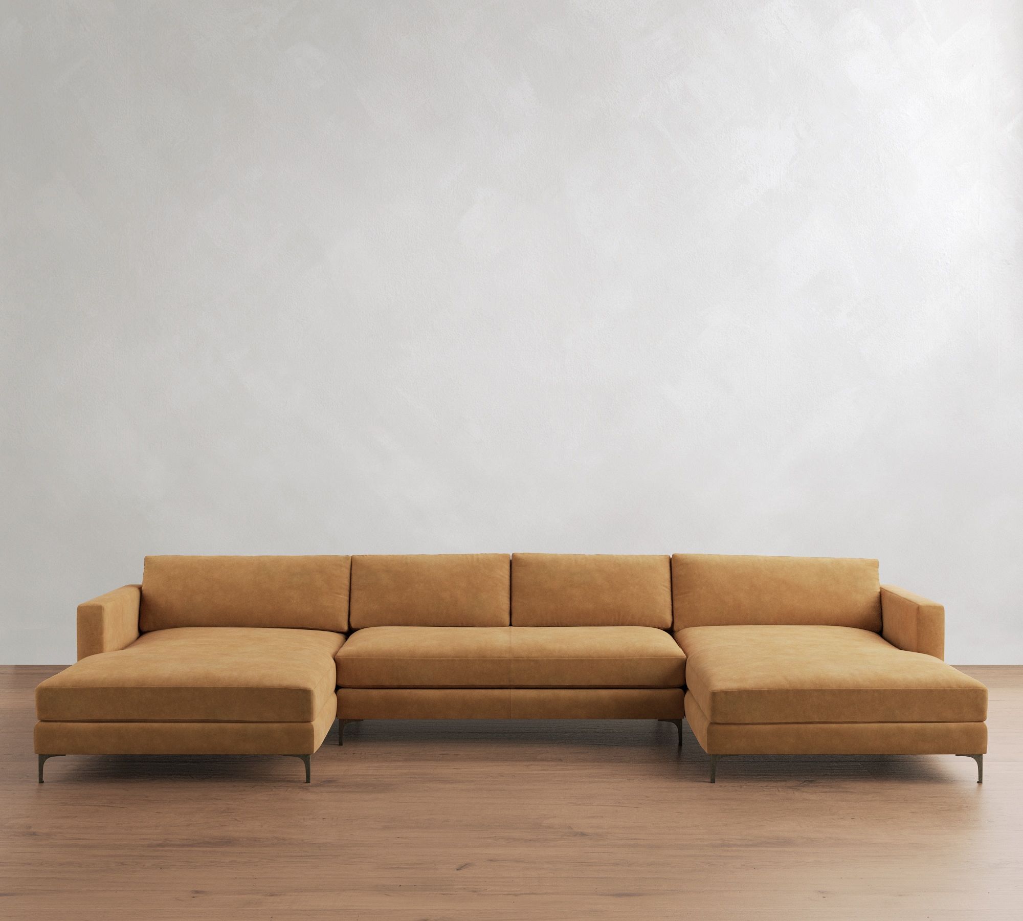 Jake Leather Double Chaise Sectional (145"&ndash;164") - thumbnail 9