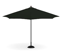 Open Box: Round Premium Sunbrella Outdoor Umbrella with Aluminum Black Pole, 9' - Ivy Sunbrella Solid