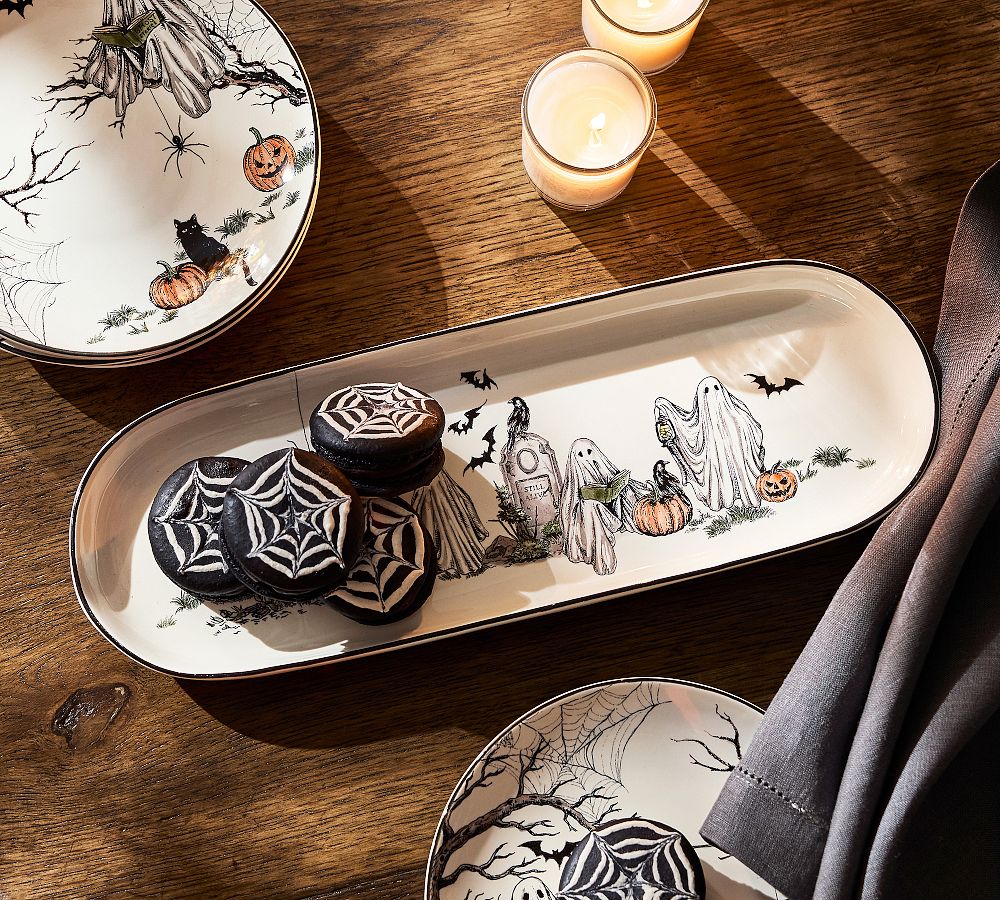 Midnight Manor Stoneware Cookie Platter