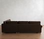 PB Comfort Modern Roll Arm Leather 3-Piece Wedge Sleeper Sectional (121")