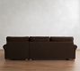 PB Comfort Modern Roll Arm Leather Sleeper Chaise Sectional (112")