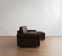 PB Comfort Modern Roll Arm Leather Sleeper Chaise Sectional (112")