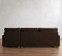 PB Comfort Modern Square Arm Leather Sleeper Chaise Sectional (108")
