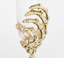 Skeleton Champagne Glasses - Set of 4