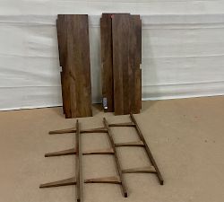 Open Box: Cayman Tiered Wall Shelf, Wide (36") - Antique Umber