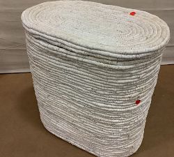 Open Box: Coil Double Hamper - Whitewash