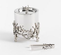 Open Box: Coral Handcrafted Ice Bucket - Antique Nickel