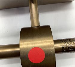 Open Box: Frances Alabaster Double Tube Sconce (22") - Tumbled Brass