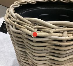 Open Box: Handcrafted Bridges Woven Basket Planter (18"D x 19"H) - Natural/Gray