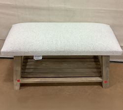 Open Box: Low Boucle Entry Bench (28.5") - Oatmeal, Fog
