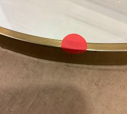 Open Box: Sansome Oval Pivot Mirror - Tumbled Brass