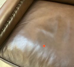 Open Box: Tyler Square Arm Leather Tall Manual Recliner with Nailheads (41") - Burnished Walnut, Espresso
