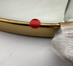 Open Box: Vintage Round Hanging Mirror (30") - Vintage Brass