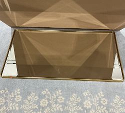 Open Box: Vintage Rounded Tall Rectangular Mirror - Vintage Brass