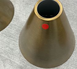 Open Box: Walker Triple Tapered Sconce (28") - Tumbled Brass
