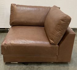 Open Box: Carmel Lounge Leather Corner - Churchfield Chocolate