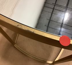 Open Box: Clara Square Glass Nesting Tables - Antique Gold