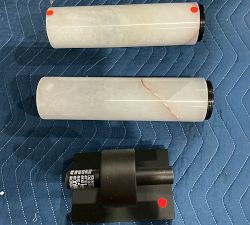 Open Box: Frances Alabaster Double Tube Sconce (22") - Matte Black