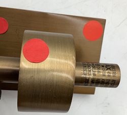 Open Box: Frances Alabaster Double Tube Sconce (22") - Tumbled Brass
