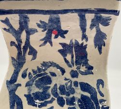 Open Box: Hand Painted Floral Ceramic, Medium Vase (15.25"H)