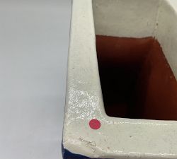 Open Box: Hand Painted Floral Ceramic, Medium Vase (15.25"H)