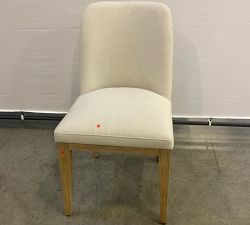 Open Box: Layton Upholstered Dining Chair - Performance Heathered Basketweave Alabaster, Seadrift