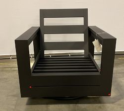 Open Box: Malibu Metal Swivel Outdoor Lounge Chair Frame Only - Black