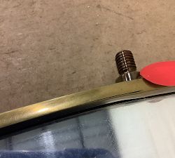 Open Box: Sansome Oval Pivot Mirror - Tumbled Brass