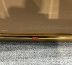 Open Box: Vintage Rounded Tall Rectangular Mirror - Vintage Brass