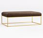 Millie Leather Rectangular Ottoman