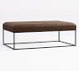 Millie Leather Rectangular Ottoman