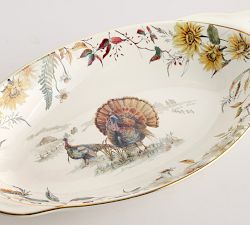 Bedford Harvest Stoneware Handeled Serving Platter