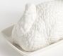 Figural Turkey Stoneware Butter Dish