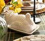 Figural Turkey Stoneware Butter Dish