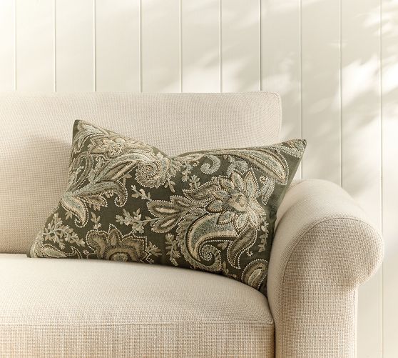 Francis Embroidered Lumbar Pillow Cover