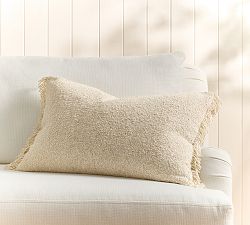 Boucle Fringe Lumbar Pillow Cover