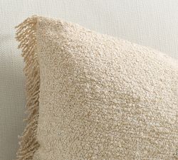 Boucle Fringe Lumbar Pillow Cover