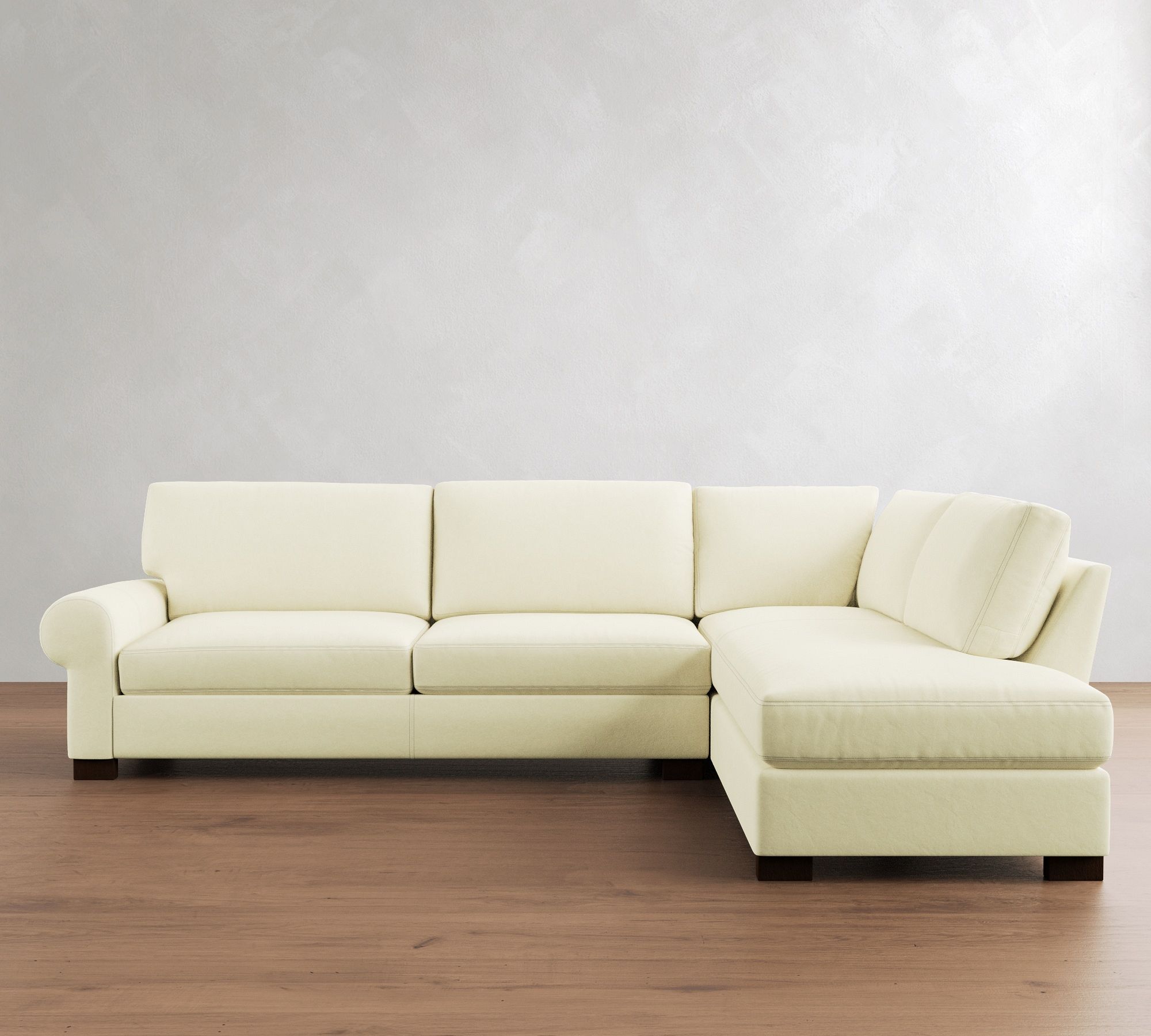 Turner Roll Arm Leather Return Bumper Sectional (109"&ndash;127") - thumbnail 9