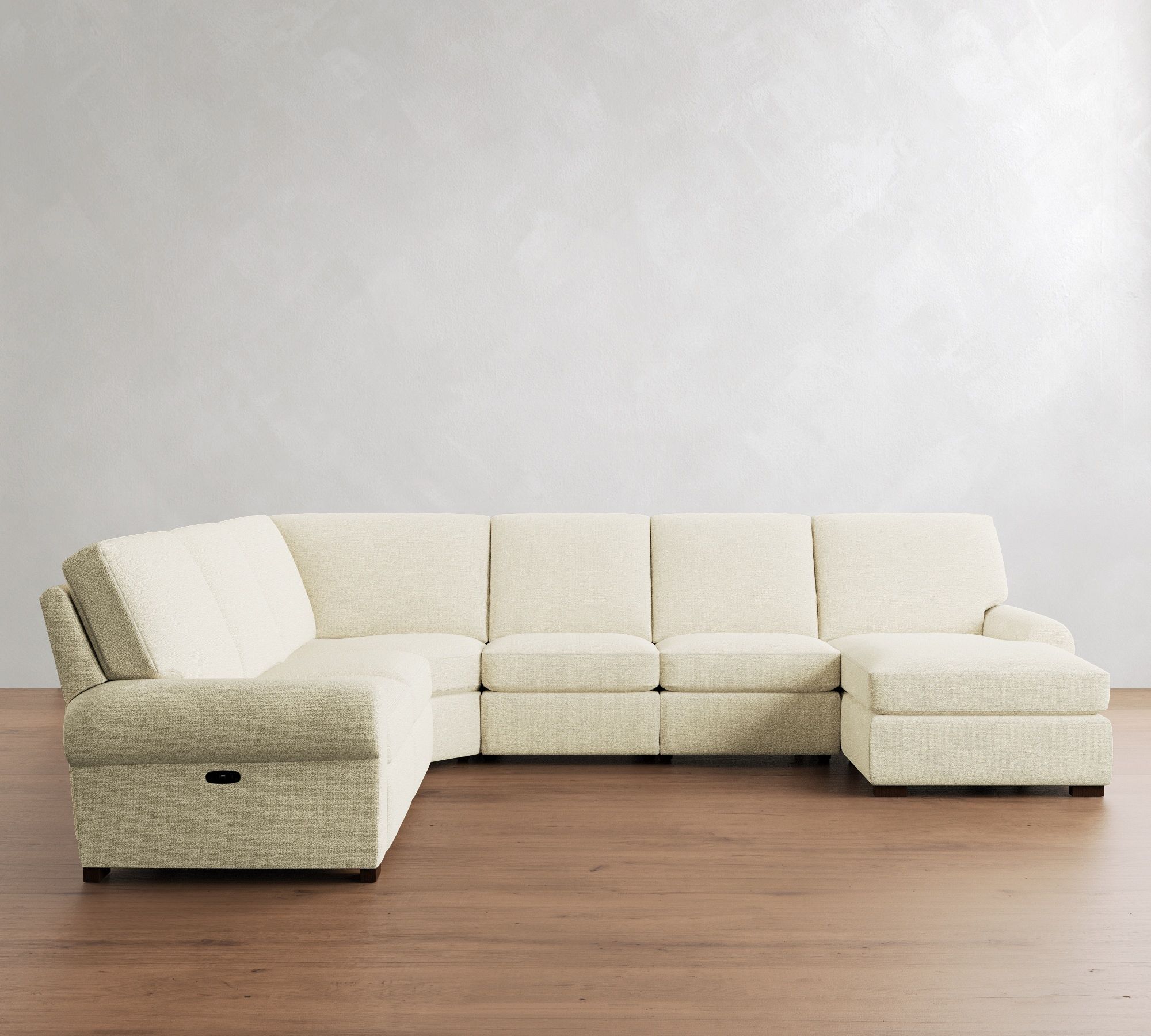 Turner Roll Arm Power Reclining L-Shaped Chaise Sectional (146"&ndash;158")