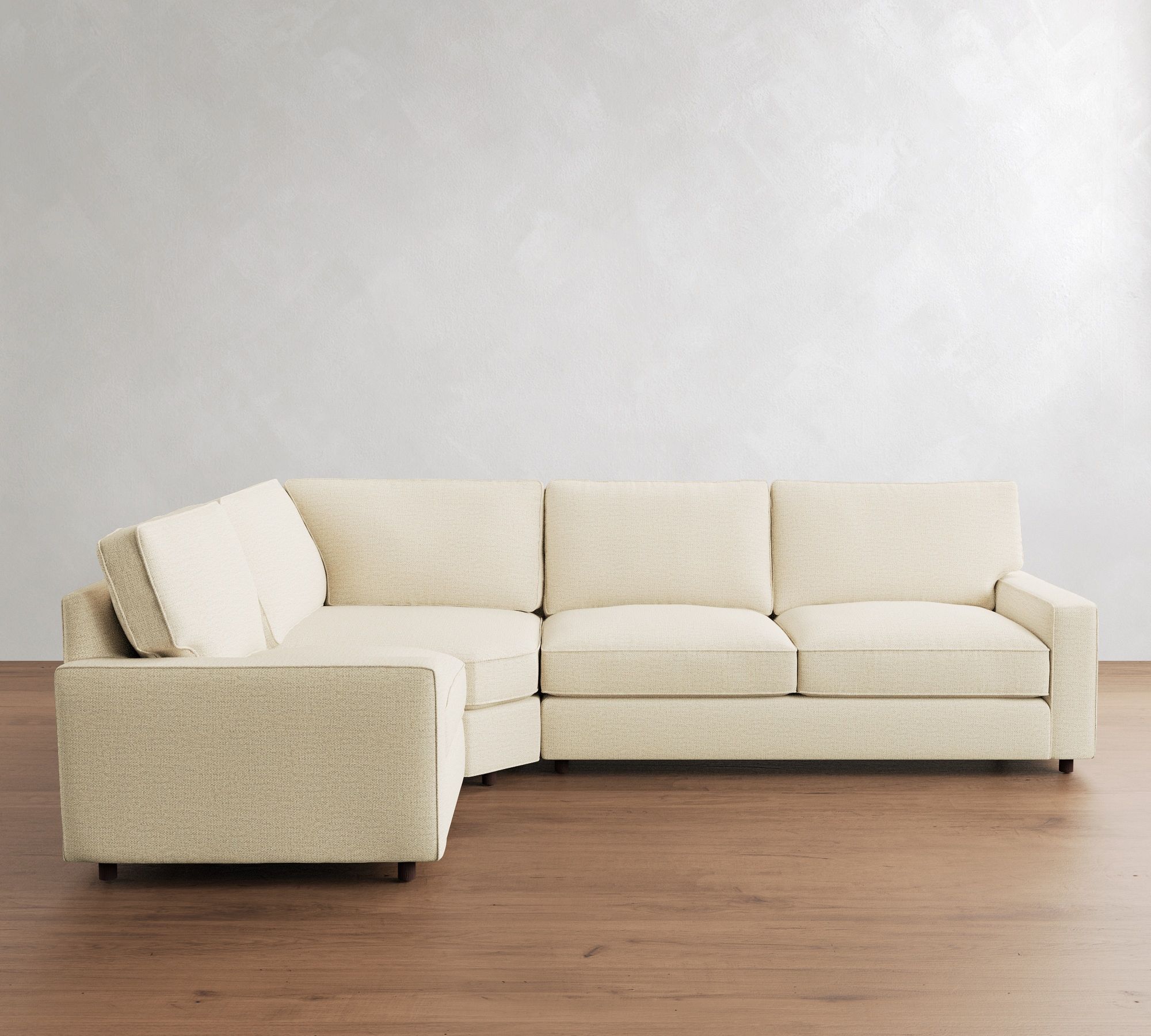 PB Comfort Square Arm 3-Piece Wedge Sleeper Sectional (119")