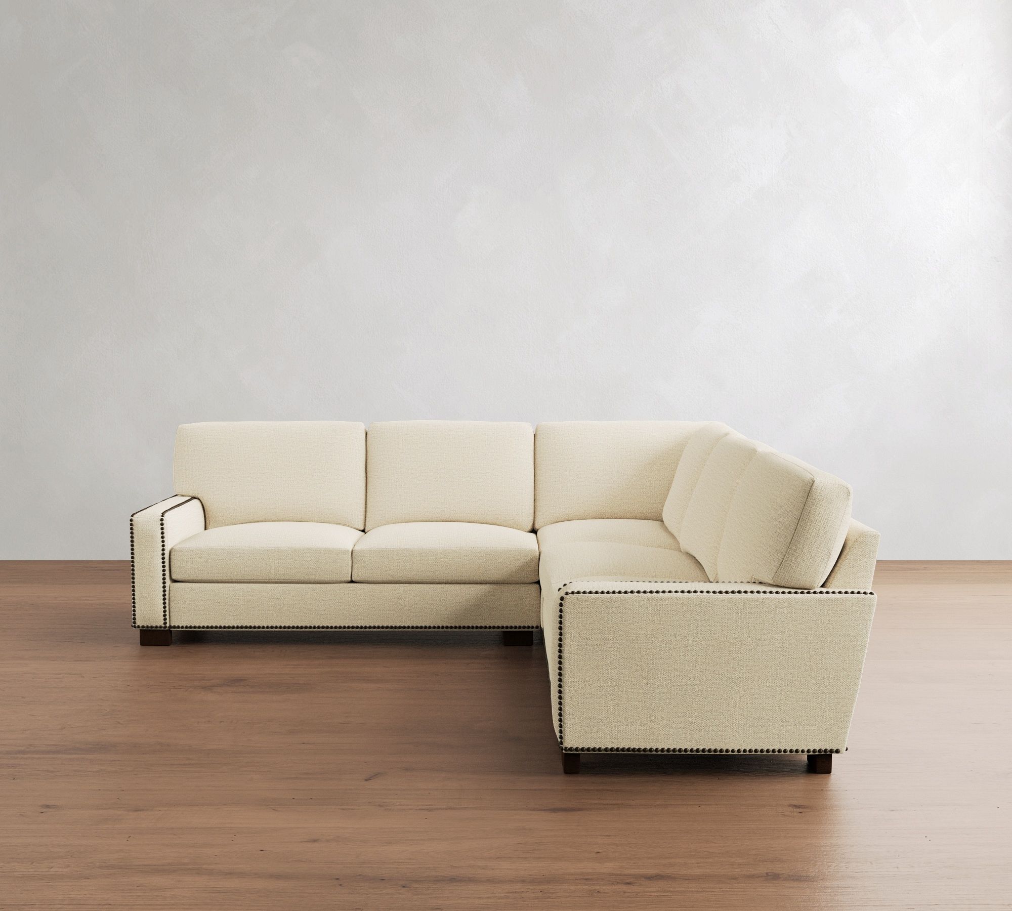 Turner Square Arm 3-Piece L-Shaped Sectional (106"&ndash;110")