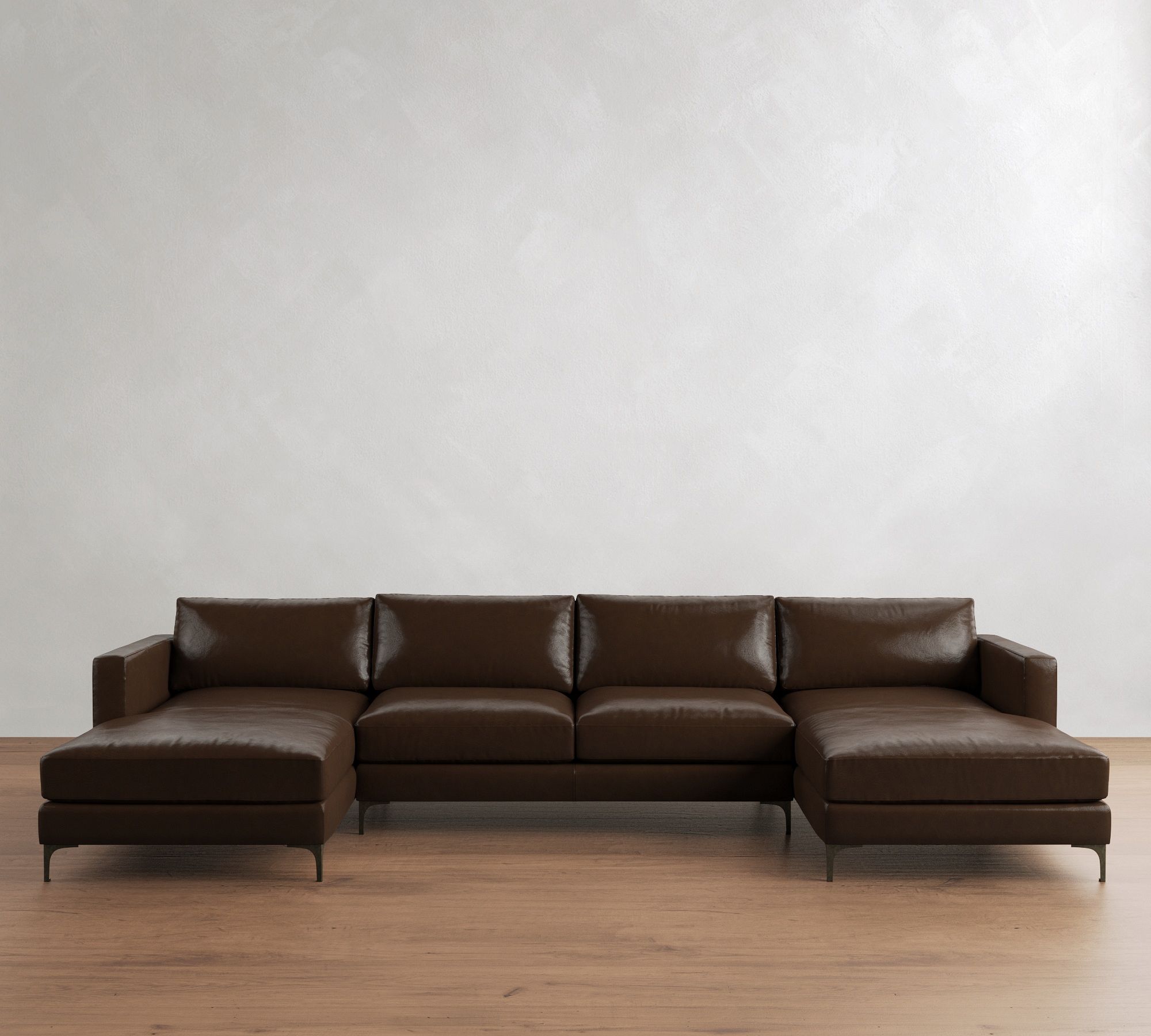 Jake Leather Double Chaise Sectional (145"&ndash;164") - thumbnail 8