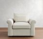 Westwood Roll Arm Deep Seat Slipcovered Swivel Chair