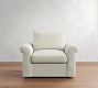 Westwood Roll Arm Slipcovered Swivel Chair