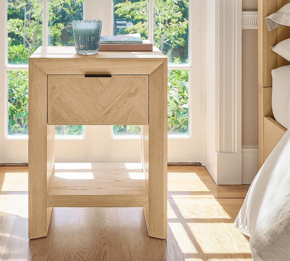 Blair Herringbone Mini Nightstand (20") by Pottery Barn