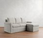 Cameron Modern Roll Arm Slipcovered Reversible Chaise Sectional (88")
